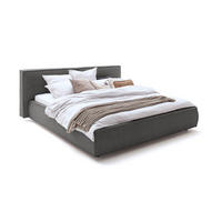POLSTERBETT CARLO Anthrazit Massivholz - Anthrazit, Textil (140/200cm) - KAWOLA