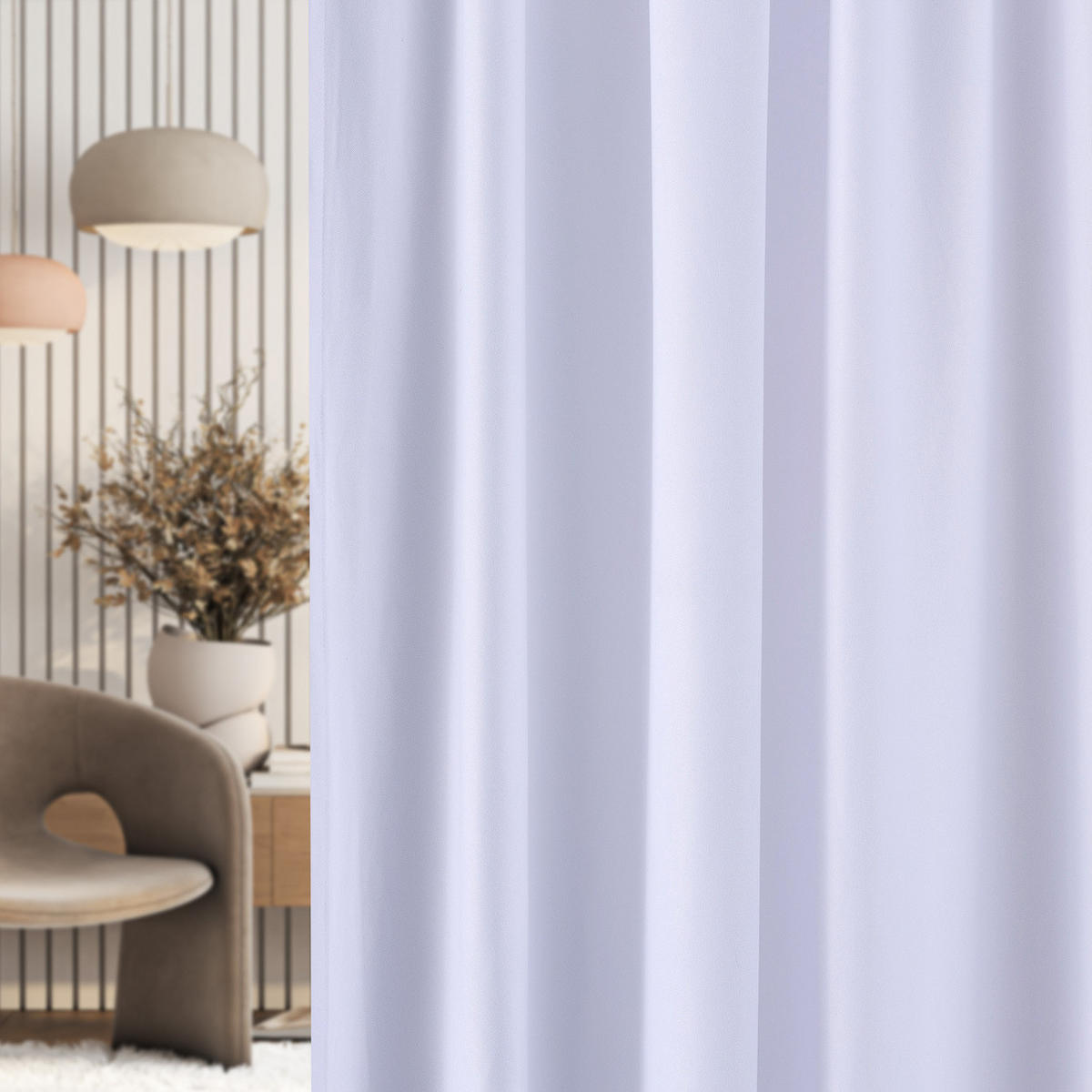 FERTIGVORHANG mit Schlaufenband weiss 140 x 280 cm - Weiß, Textil (140/280cm) - Dekoria