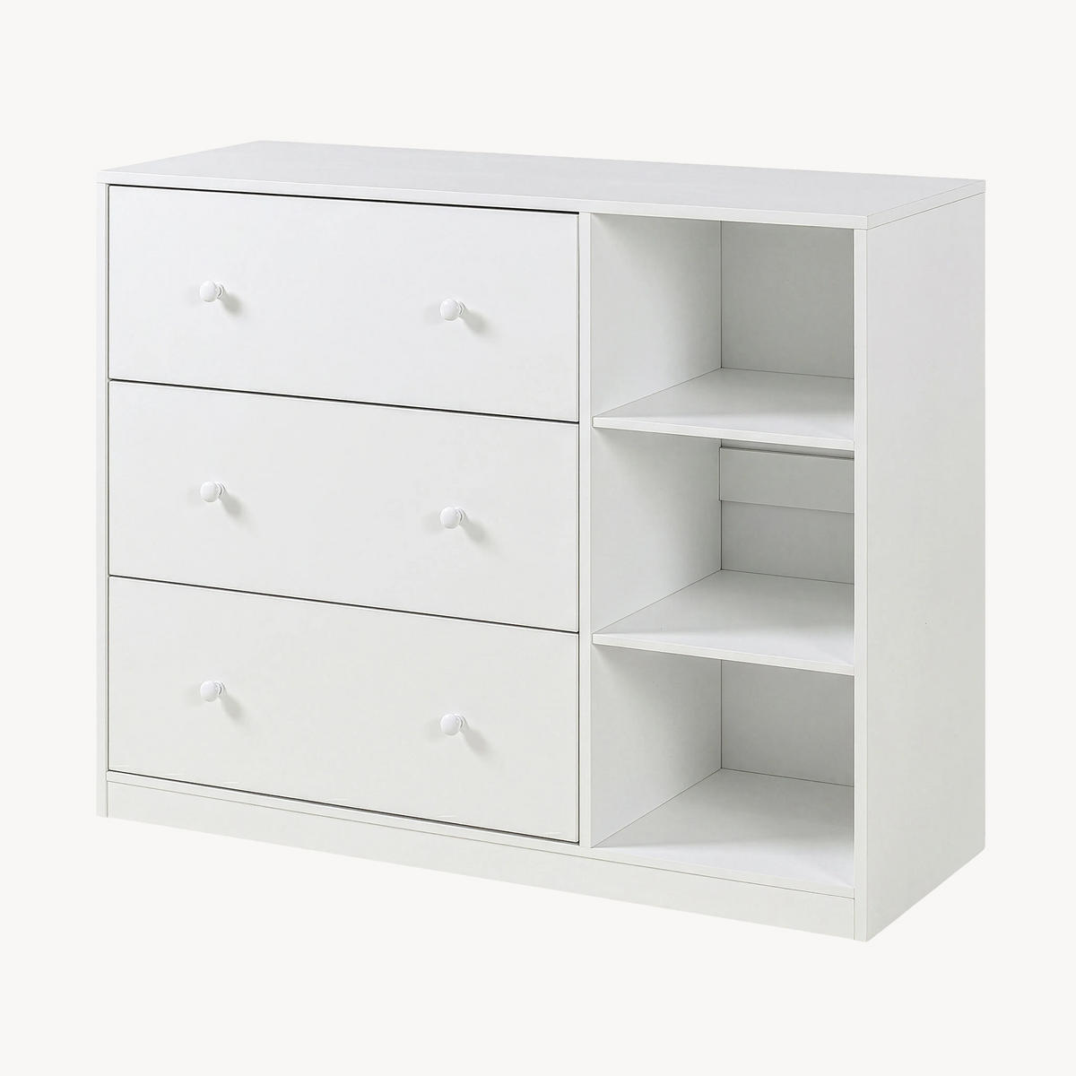 WICKELKOMMODE Beldinupp - Weiß, Holzwerkstoff (55/93/110cm) - [en.casa]
