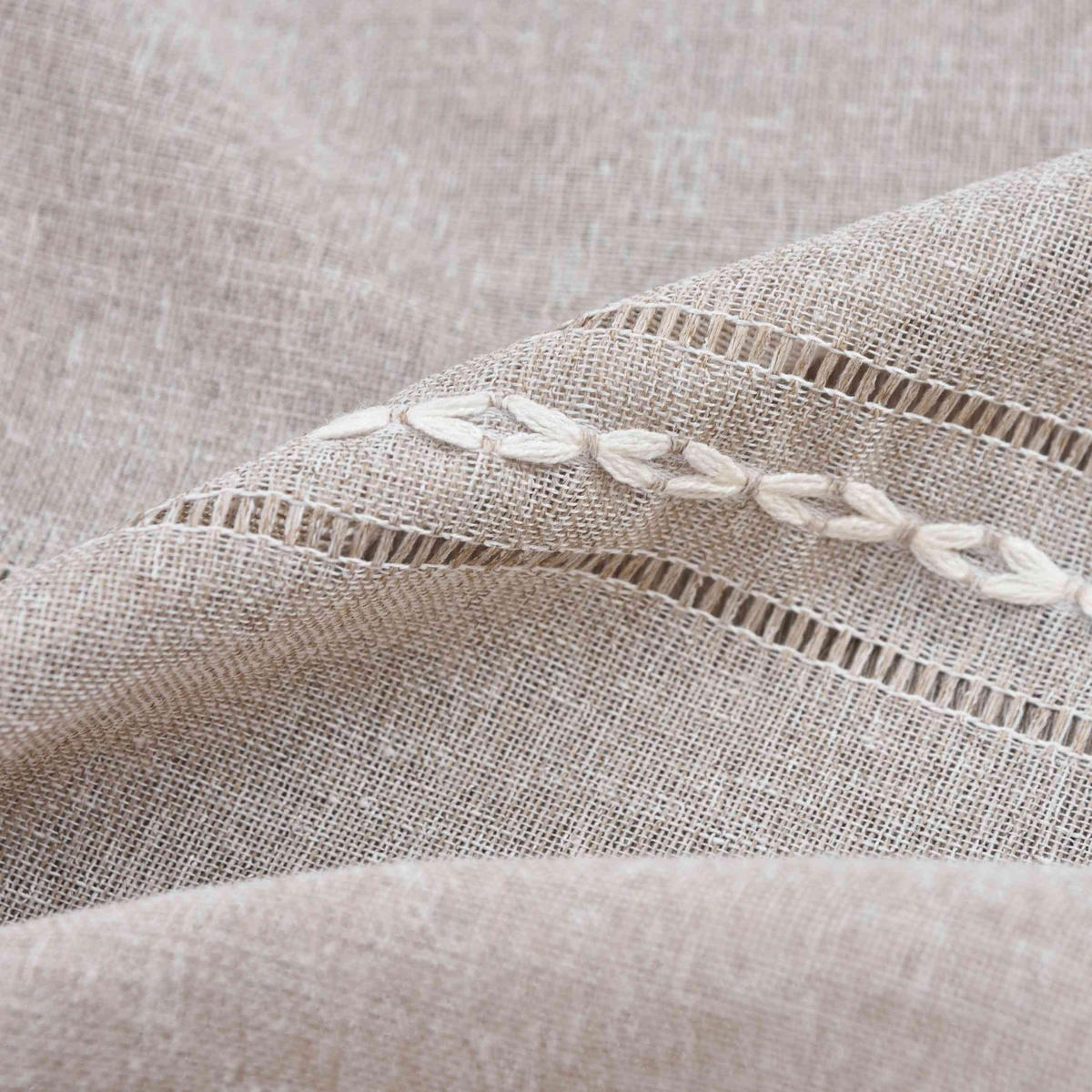 VORHANG 2ER SET »Leipzig« HxB 245x60 cm Taupe - Taupe, Textil (60/245cm) - Gardinenbox