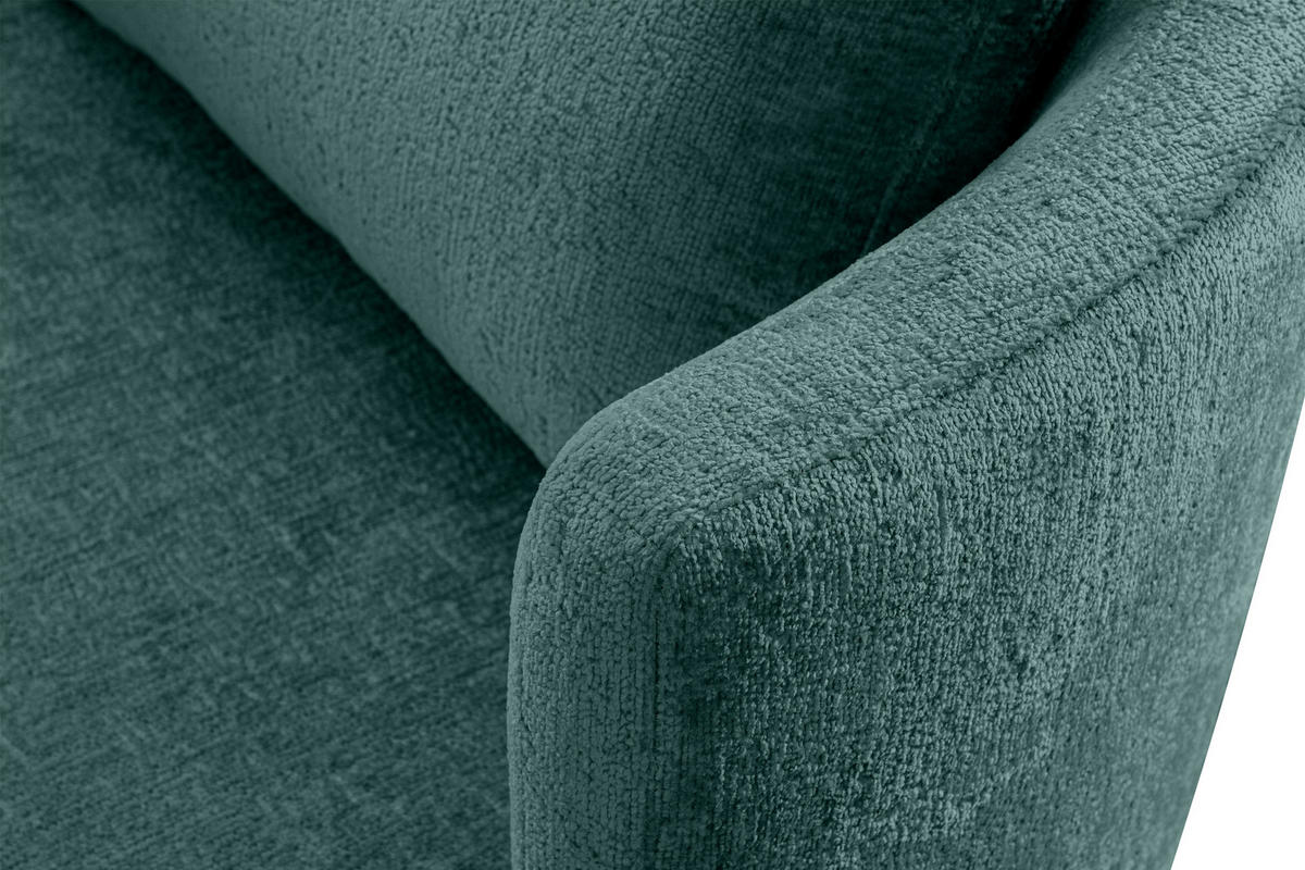 DREHSESSEL RAGGI 360° Drehfunktion mit inklusive dekorativem Kissen, Marineblau - Blau/Grün, Textil (92/75/94cm) - KONSIMO®