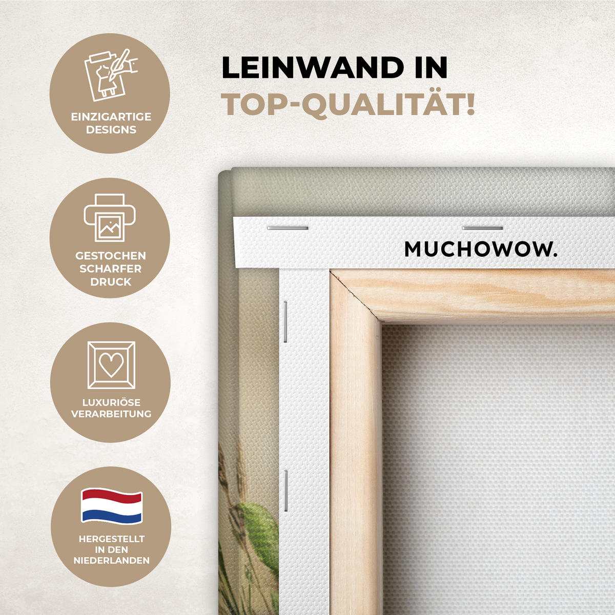 LEINWANDBILD Stilleben - Kräuter - Gewürze - Früchte - Farbenfroh Wandbilder 80x60 cm - Grün, Textil (80/60cm) - MuchoWow