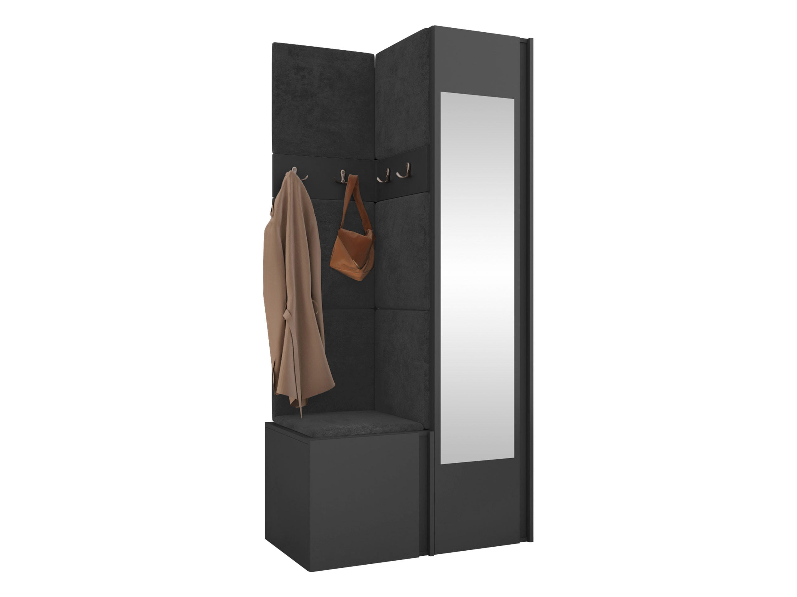 Mirjan24 Garderoben-Set Graphit, Anthrazit 82x186x46 cm