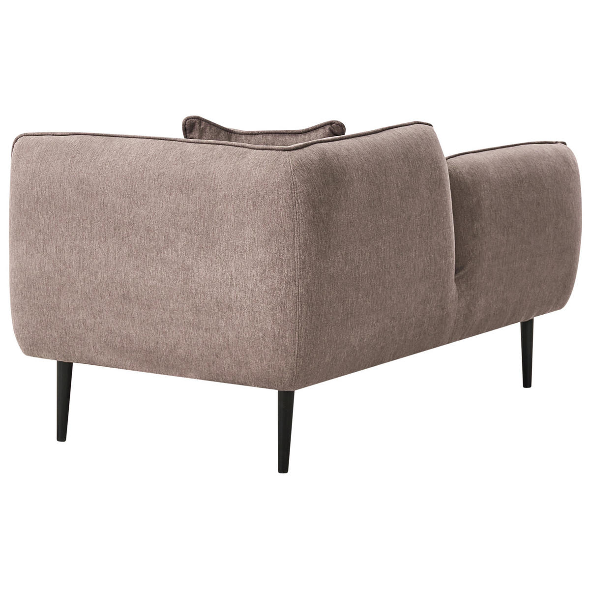 ČALOUNĚNÉ LEHÁTKO CHAISE LONGUE PRAVOSTRANNÉ Látka Světle hnědé Chevannes - černá/hnědá, textil (138/74/77cm) - Beliani