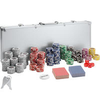 POKERSET ,inklusive verschließbarer Aluminiumkoffer,silber - Silberfarben, Kunststoff (21/56cm) - tectake