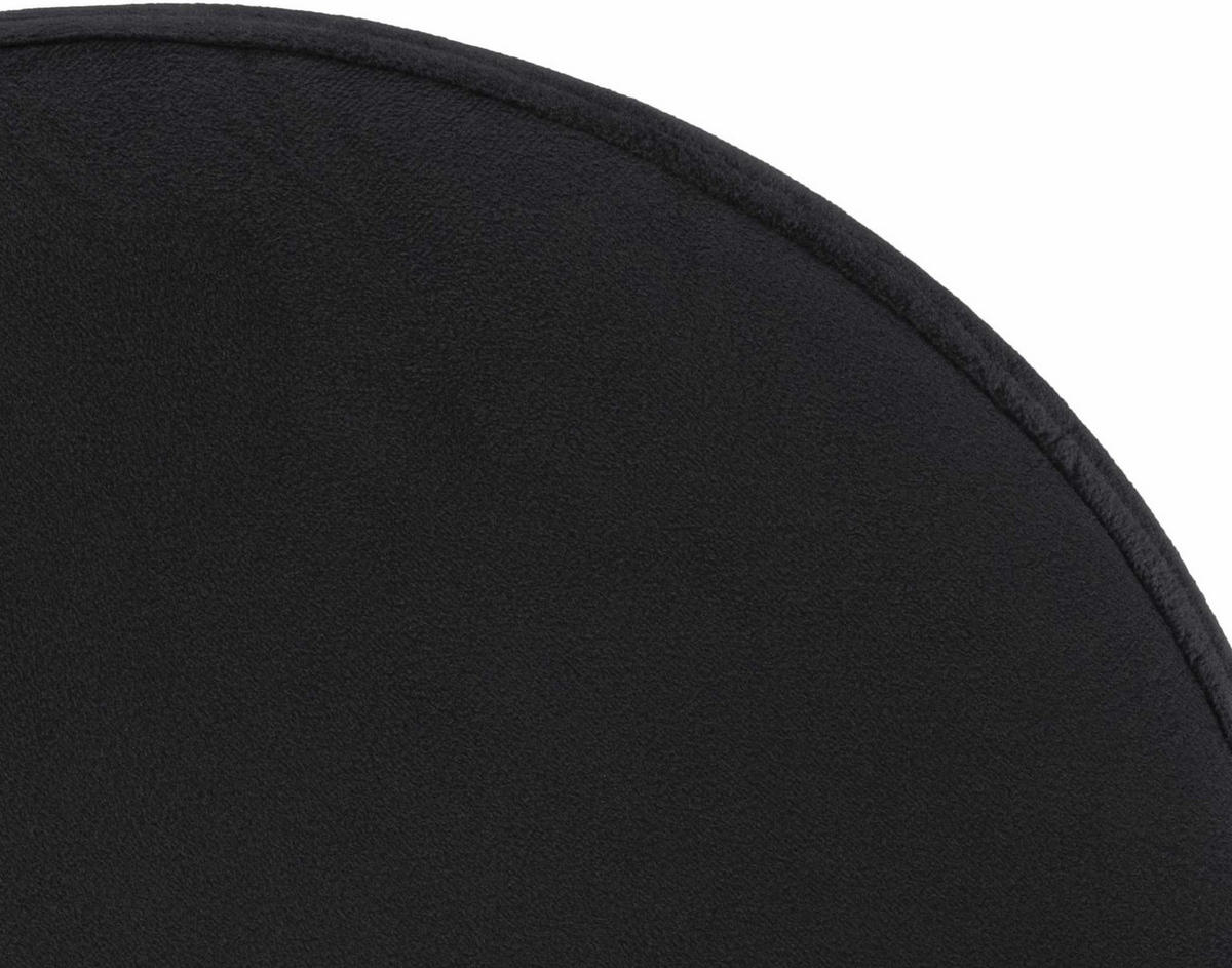 BARHOCKER 2er Set Samt schwarz - Schwarz, Textil/Metall (38.5/60/38.5cm) - CLP