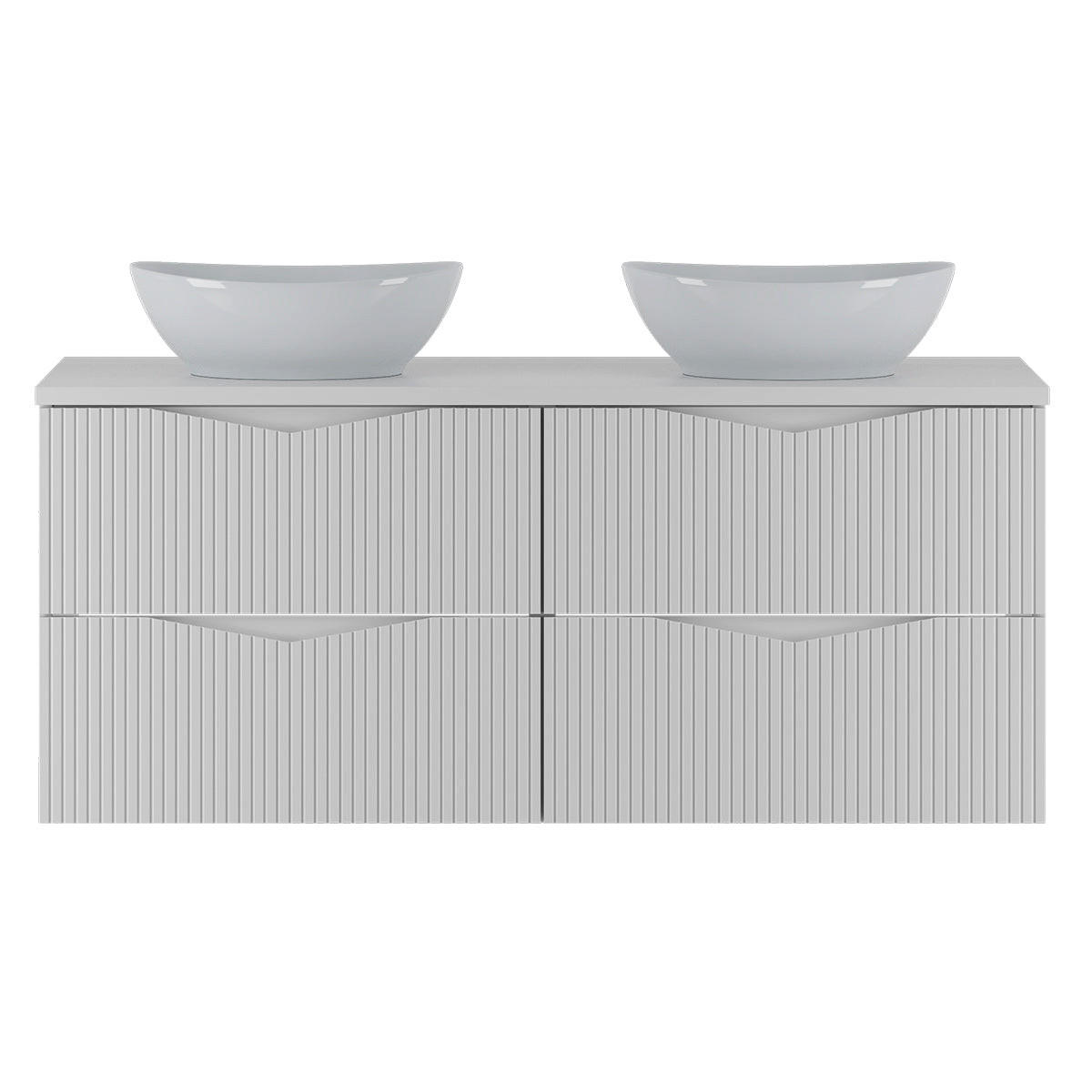 DVOJNI UMIVALNIK 120.6cm Tao Bela - bela, leseni material (120.6/50/45.8cm) - Petits-meubles