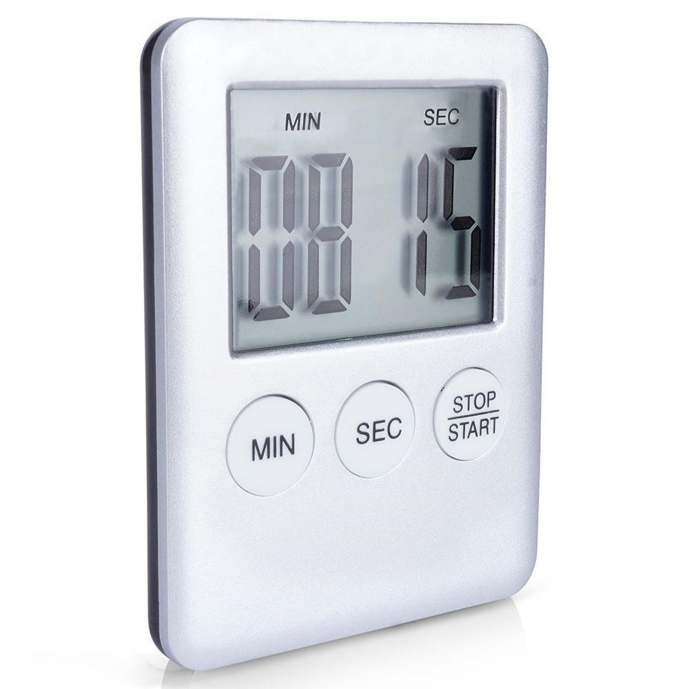 Excellent Houseware Küchentimer Silber 7x1x5.5 cm