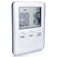 KÜCHENTIMER Silber Schwarz - Silberfarben, Kunststoff (7/1/5.5cm) - Excellent Houseware