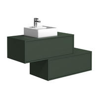 EINZELWASCHTISCH - 94cm x 47cm - Holzspan - grün - TEANA - Grün, Holz (94/32/47cm) - Vente-Unique