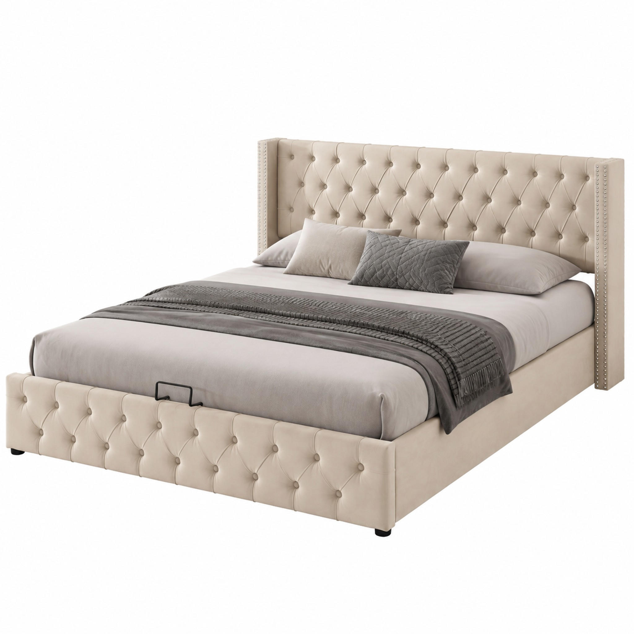 Beauniv Bett Beige 140x200 cm