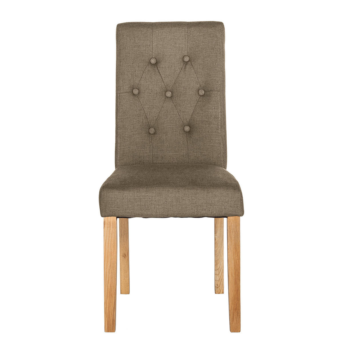 POLSTERSTUHL - Webstoff / Massivholz - Cappuccino, Holz/Textil (45/95/60cm) - home24