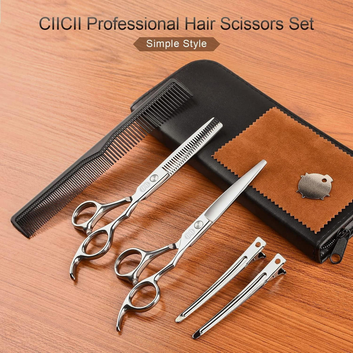 FRISEURSCHEREN Set 8-teilig Silber - Silberfarben, Metall (5.9/1.5/17cm)
