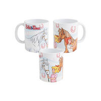BECHER Bibi & Tina Hufeisen Weiß 320 ml - Weiß, Keramik (0.32L) - United Labels