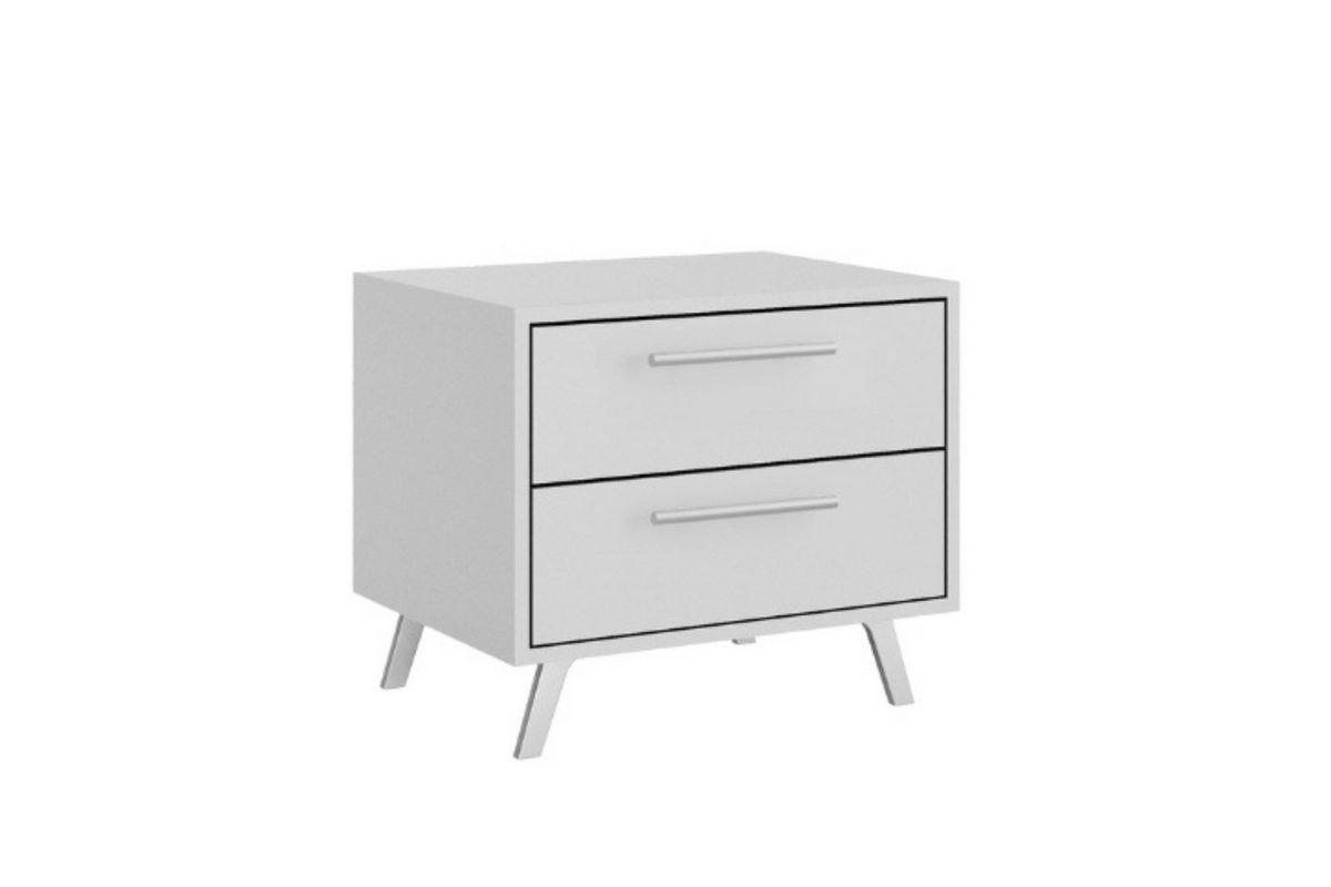 NACHTTISCH LABOO 54/48/41 cm in Weiß - Weiß, Holzwerkstoff (54/48/41cm) - Deine Möbel 24