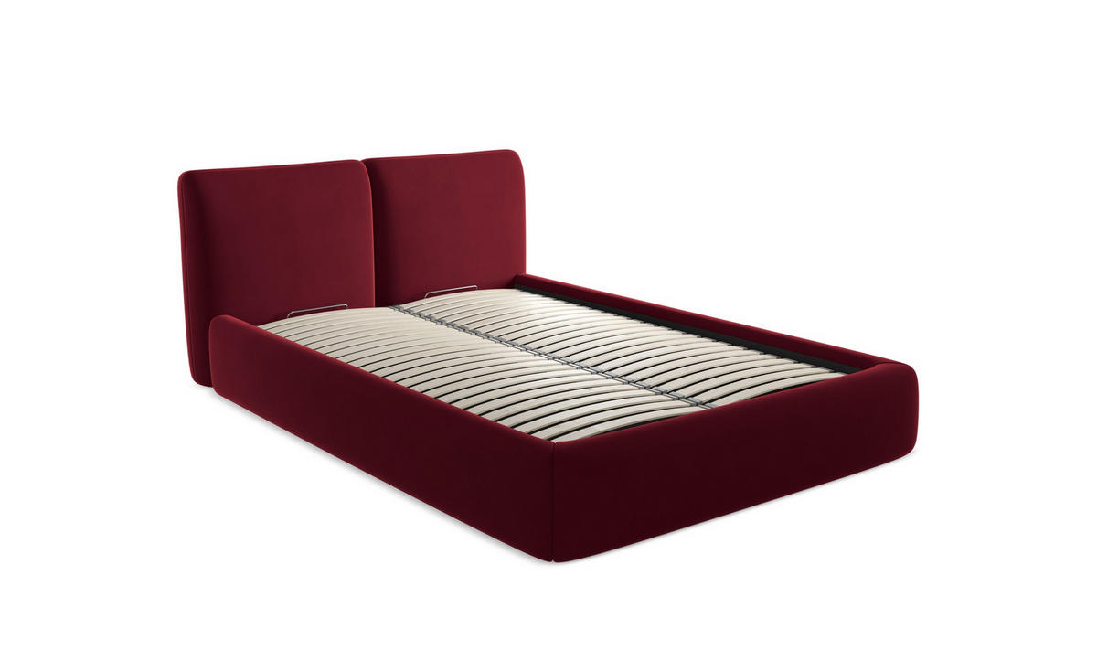 POLSTERBETT mit Bettkasten und Lattenrost 200x228 Grau - Dunkelgrau/Schwarz, Kunststoff/Textil (180/200cm) - Makamii