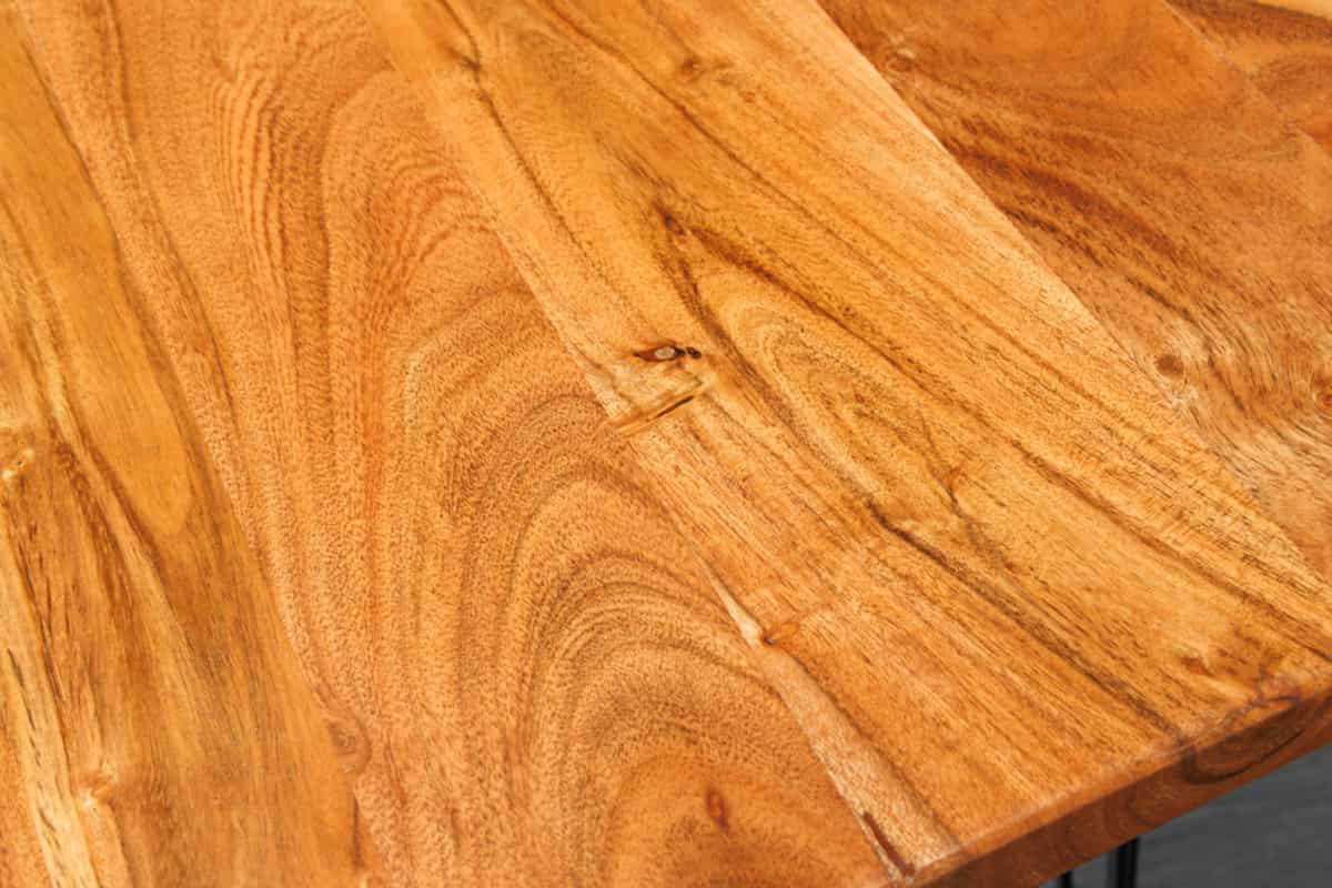 BARTISCH MAMMUT Akazie Natur 140cm - Schwarz/Braun, Holz/Metall (140/106/58cm) - riess-ambiente