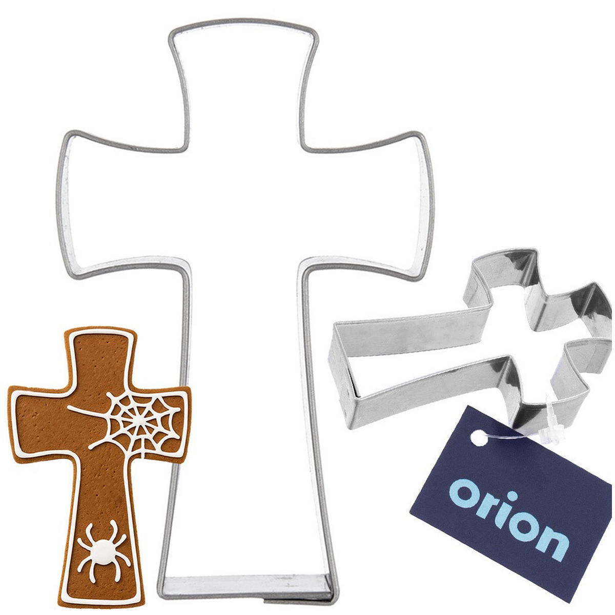 AUSSTECHFORM Kreuz 6,4 cm Silber - Silberfarben, Metall (4.5/1.5/9cm) - Orion 