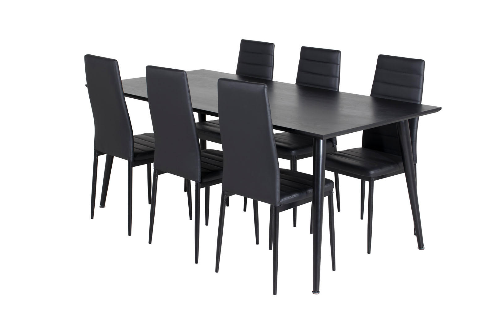 TISCHGRUPPE Schwarz - Schwarz, Holzwerkstoff (90/75/180cm) - ebuy24