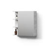 BADSPIEGELSCHRANK Fucino Beton 62 x 64 cm - Schieferfarben/Grau, Holzwerkstoff (62/64/20.8cm) - Livinity®