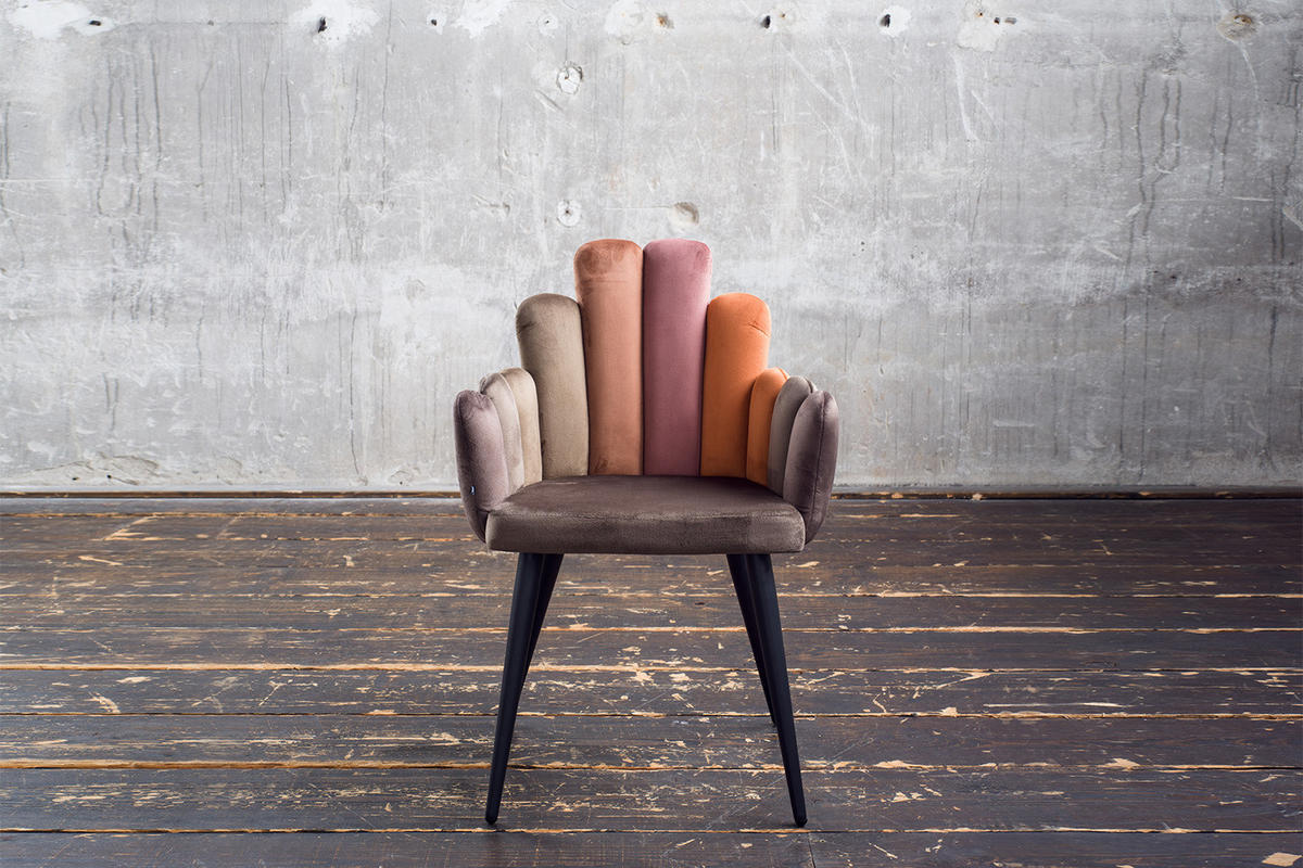 ESSZIMMERSTUHL FREJA Braun Velvet - Dunkelbraun/Schwarz, Kunststoff/Textil (58/85/56cm) - KAWOLA