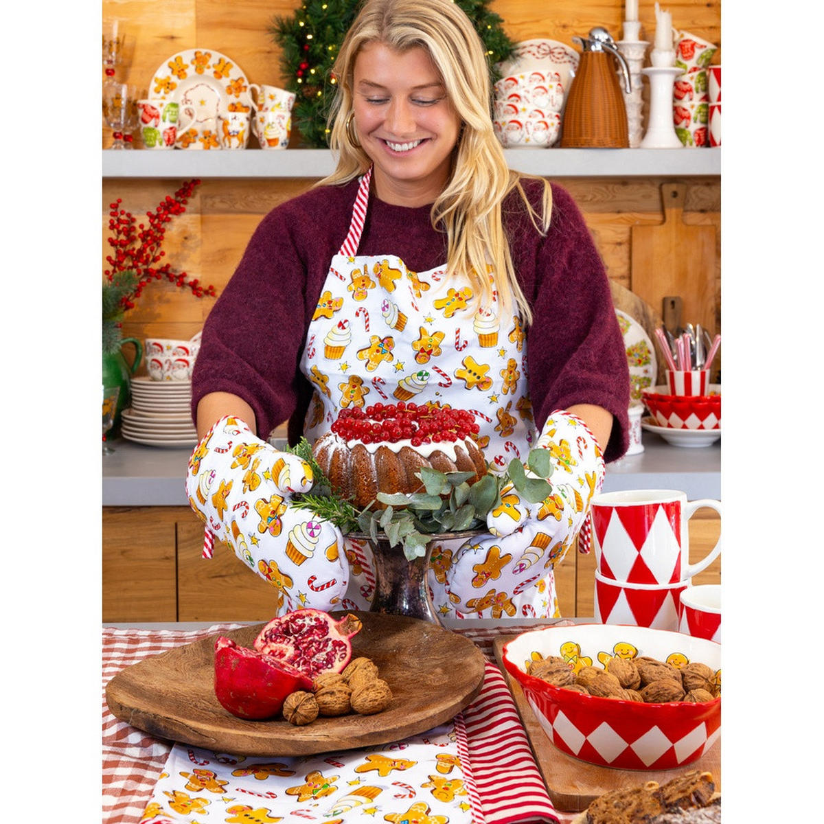 SCHÜRZE Lebkuchen Cupcakes in Bunt - Einheitsgröße - Multicolor, Papier (17.1/18.5cm) - Blond Amsterdam