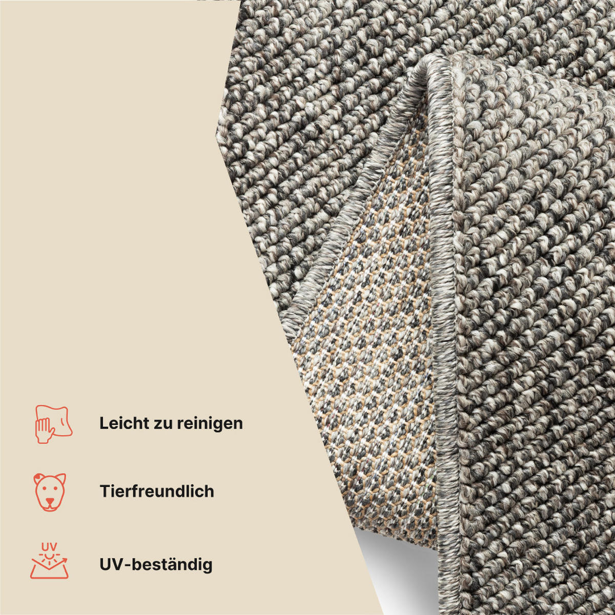TEPPICH CALMA grau modern 140/200 cm - Grau, Textil (140/200cm) - Tapiso