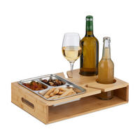 COUCHBAR - Hellbraun, Holz/Metall (36.5/8/25cm) - Relaxdays