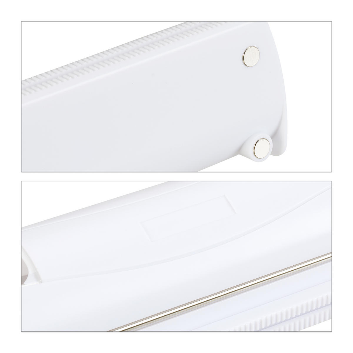 2XFOLIENSCHNEIDER - Weiß, Kunststoff/Metall (37/5/8cm) - Relaxdays