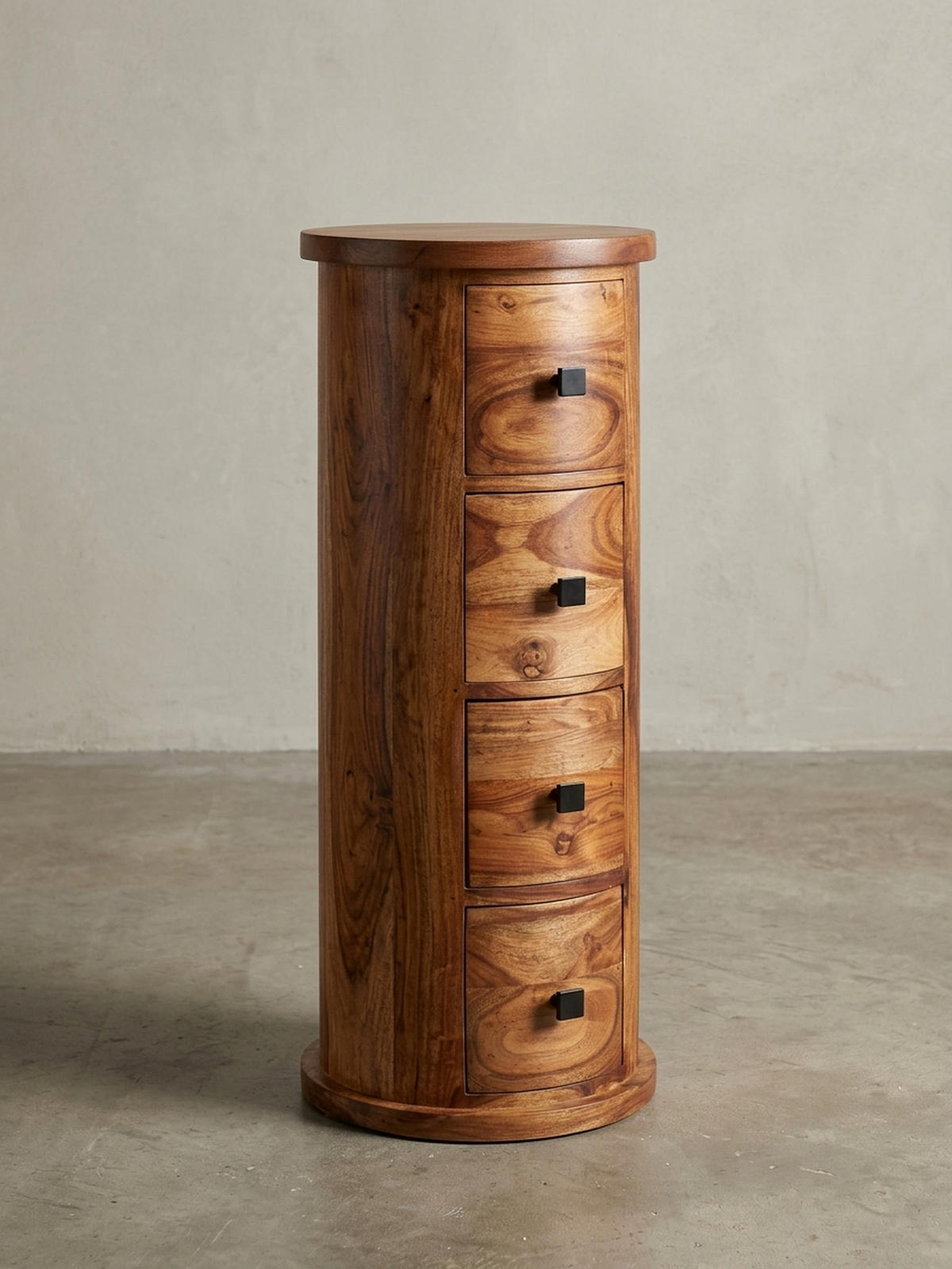 KOMMODE – Massivholz, rustikal, 4 Schubladen, viel Stauraum - Braun, Holz/Metall (35/85/35cm) - KADIMA DESIGN