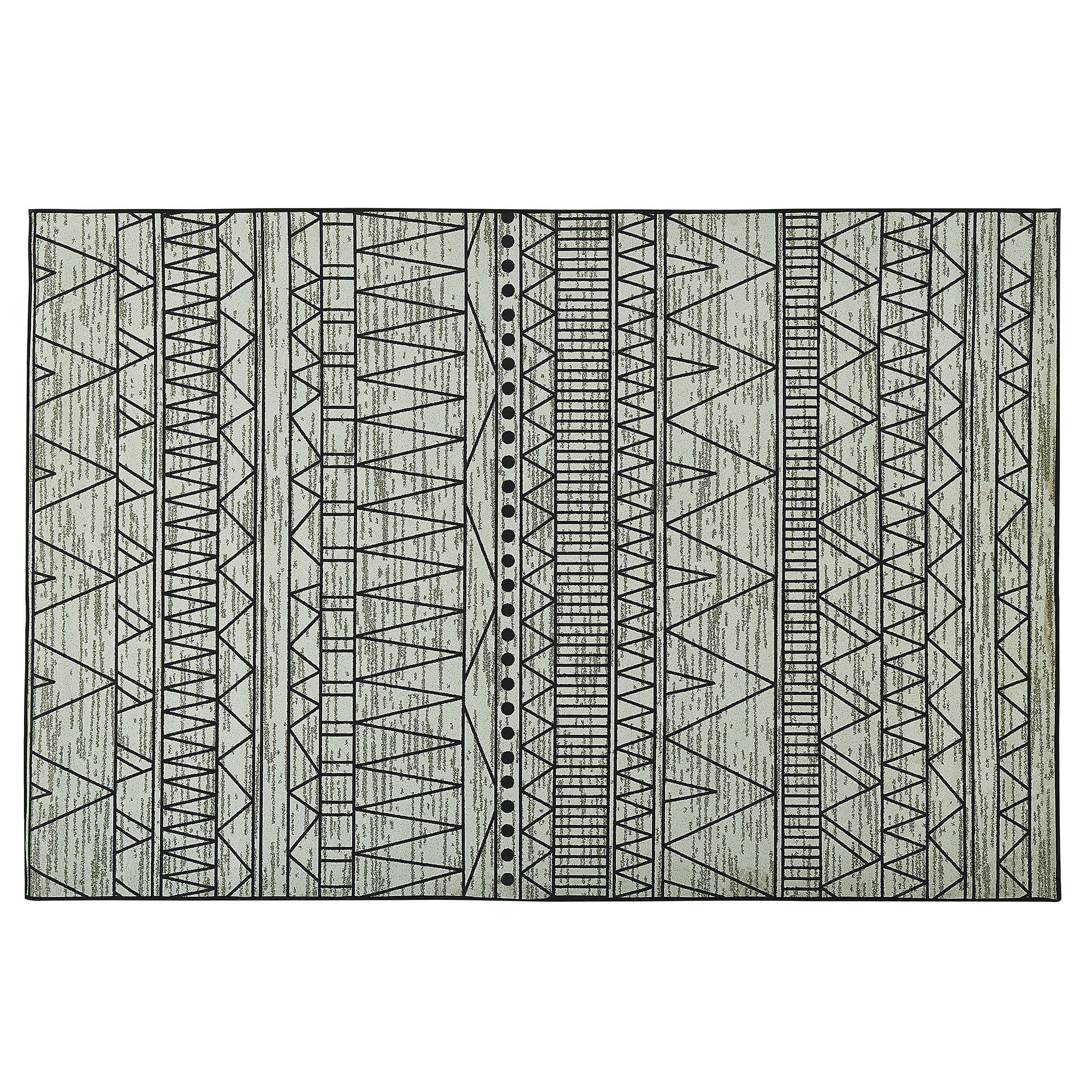 KURZFLOR-TEPPICH Keban 230/160 cm - Schwarz, Kunststoff (160/230cm) - Beliani