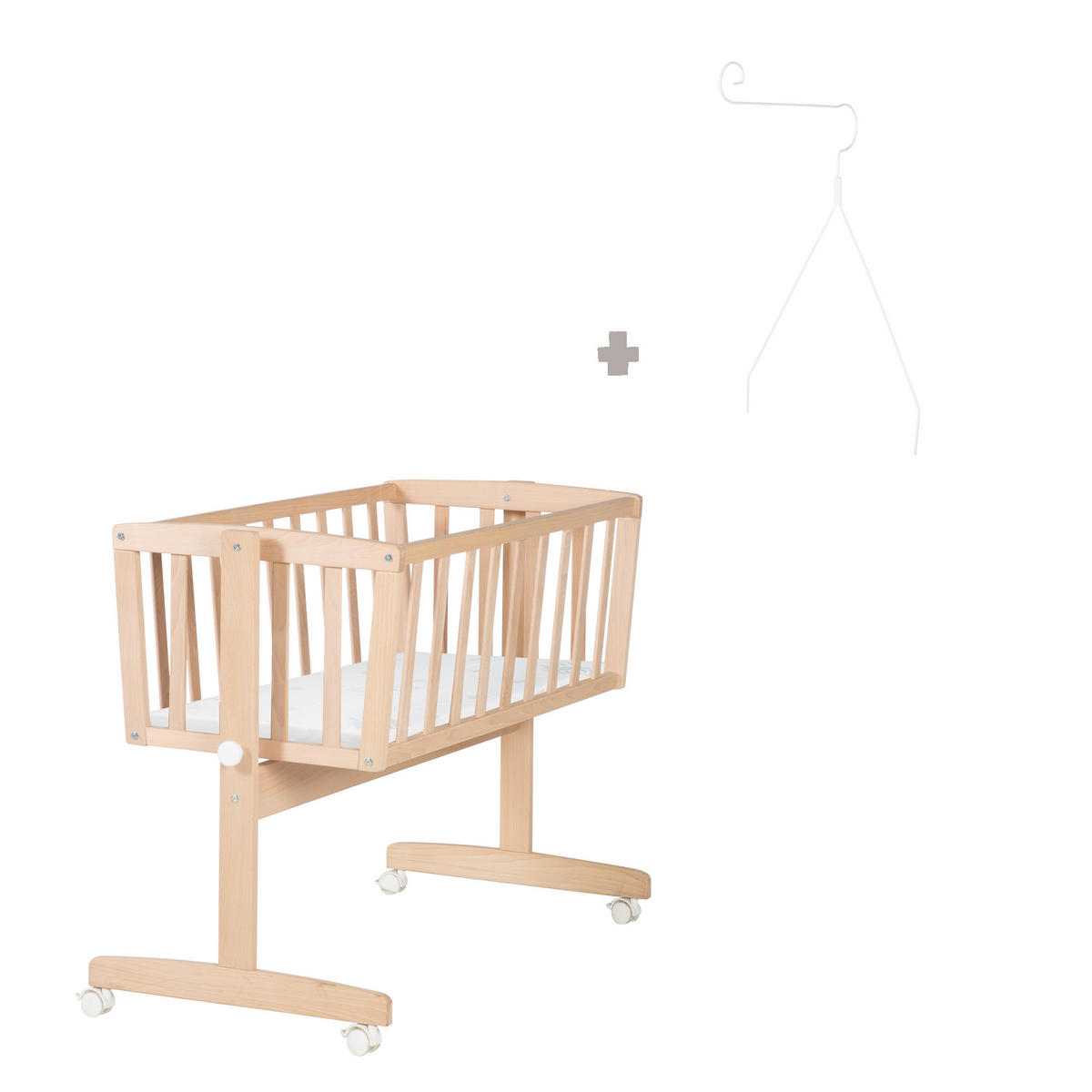 BABYWIEGENSETT Adam & Eule - Naturfarben, Holzwerkstoff/Textil (40/90cm) - Roba