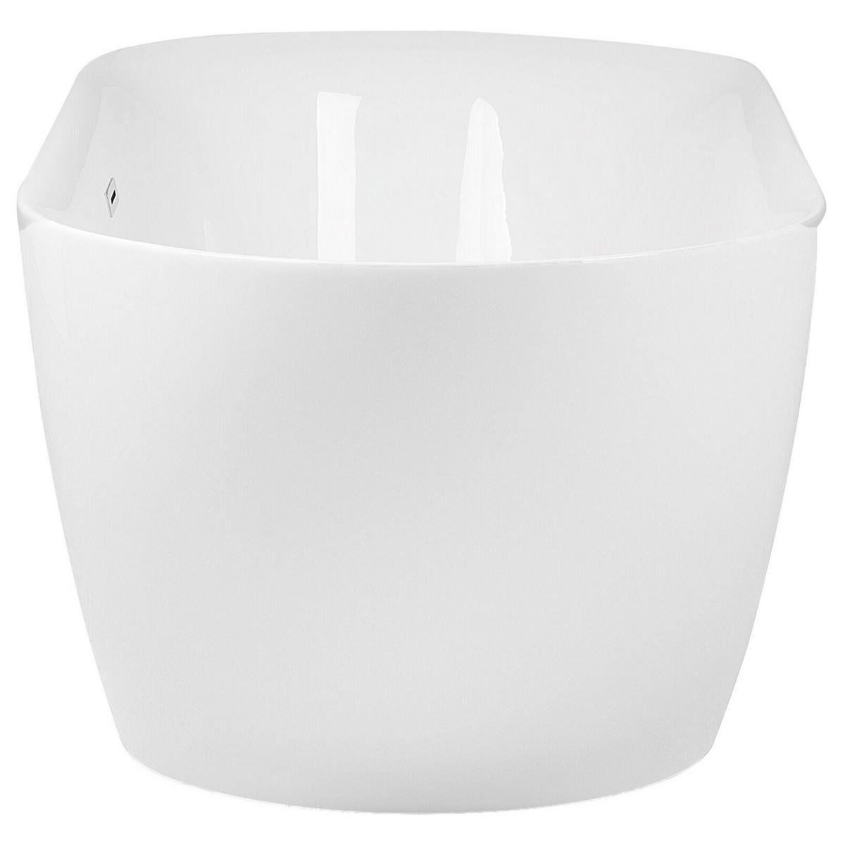 BADEWANNE FREISTEHEND 75x160x58 cm weiß Carrera - Weiß, Kunststoff (75/58/160cm) - Beliani