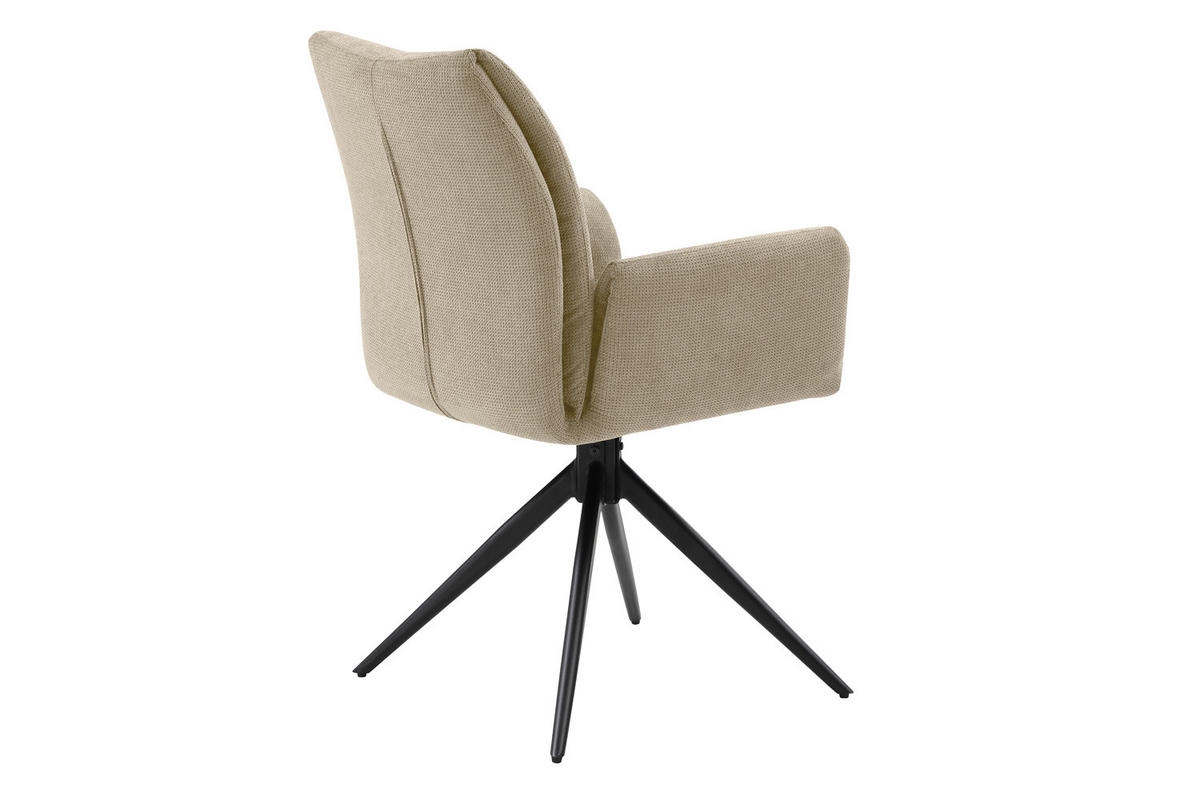 ESZIMMERSTUHL Kamerun, Webstoff, Creme - Creme, Textil (62/91/62cm) - dasmöbelwerk