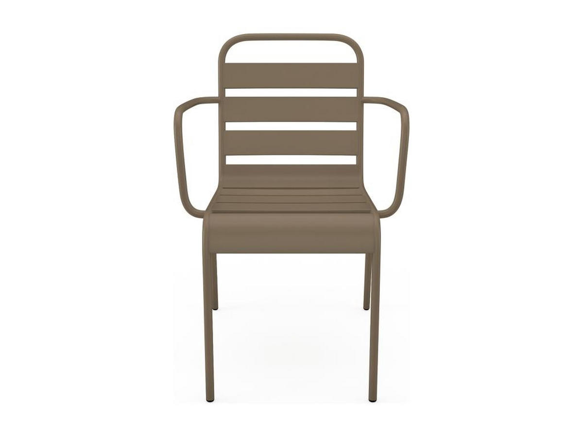 GARTENSESSEL stapelbar 2er-Set - Metall - Taupe - MIRMANDE von MYLIA - Braun, Metall (59/79/56cm) - Vente-Unique