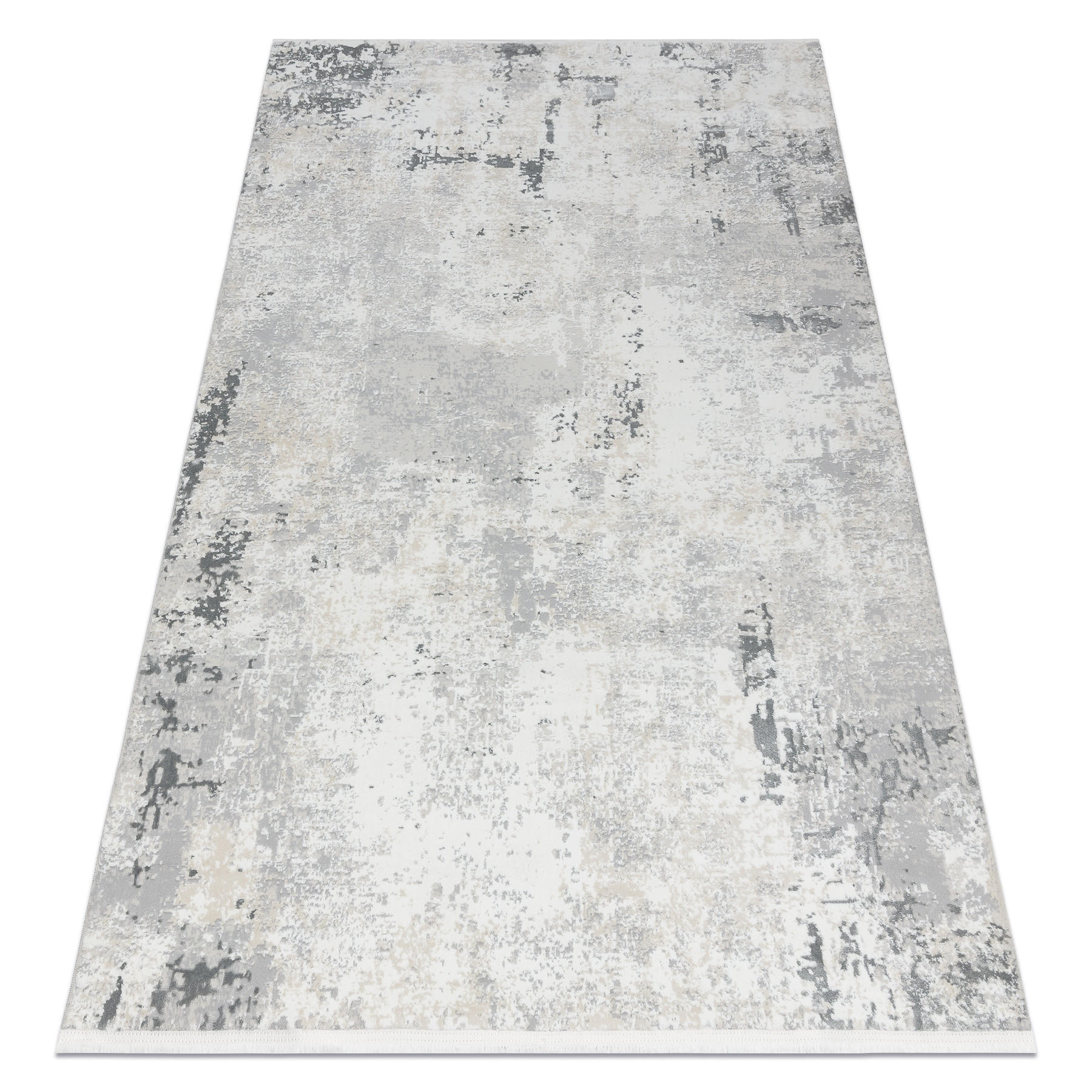 rugsX MODERNÍ koberec DUKE 51378 krémová / šedá - Beton, kámen strukturovaný, velmi jemný, třásně 120/170 cm