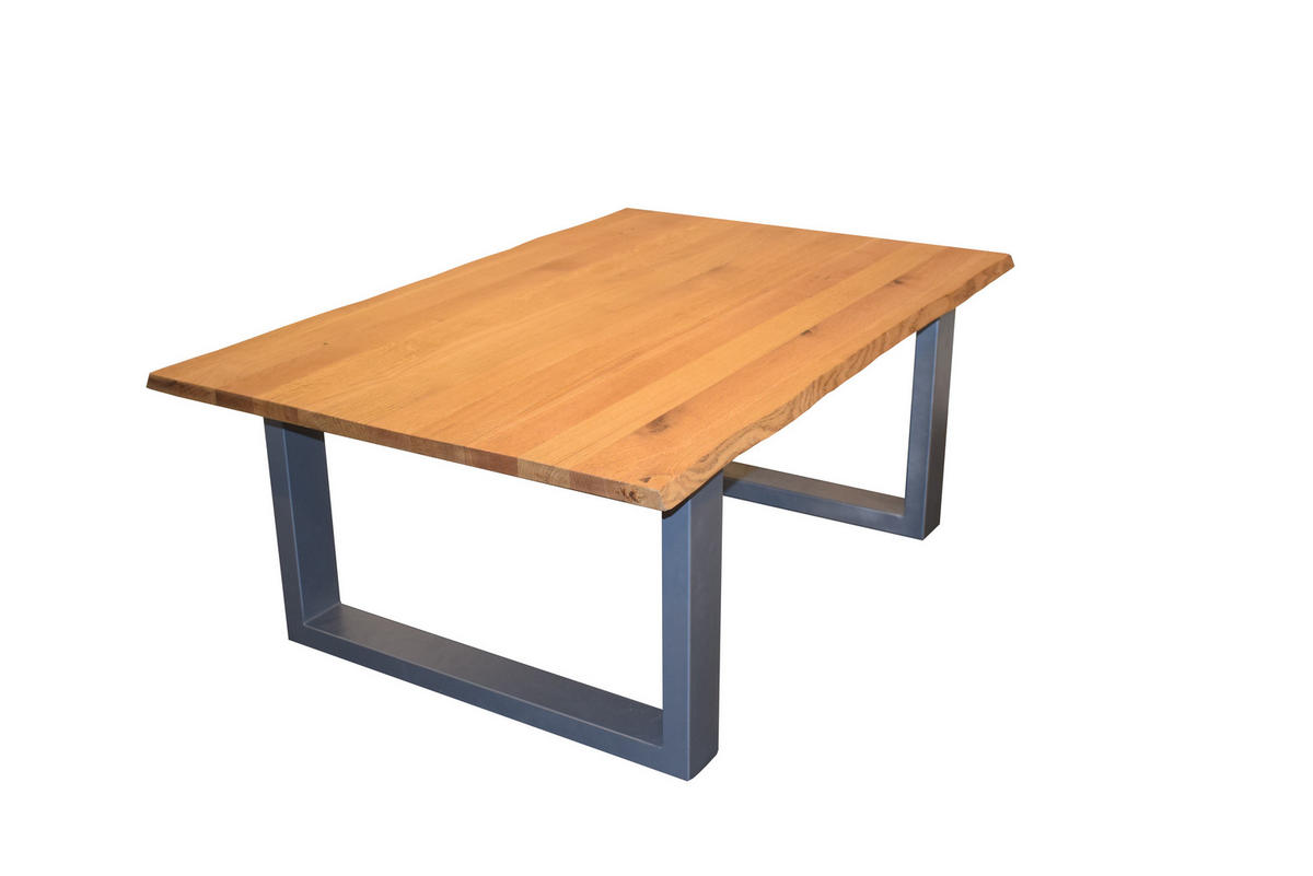 COUCHTISCH SESSA - Beige/Silberfarben, Holz/Metall (80/120/48cm) - SAM