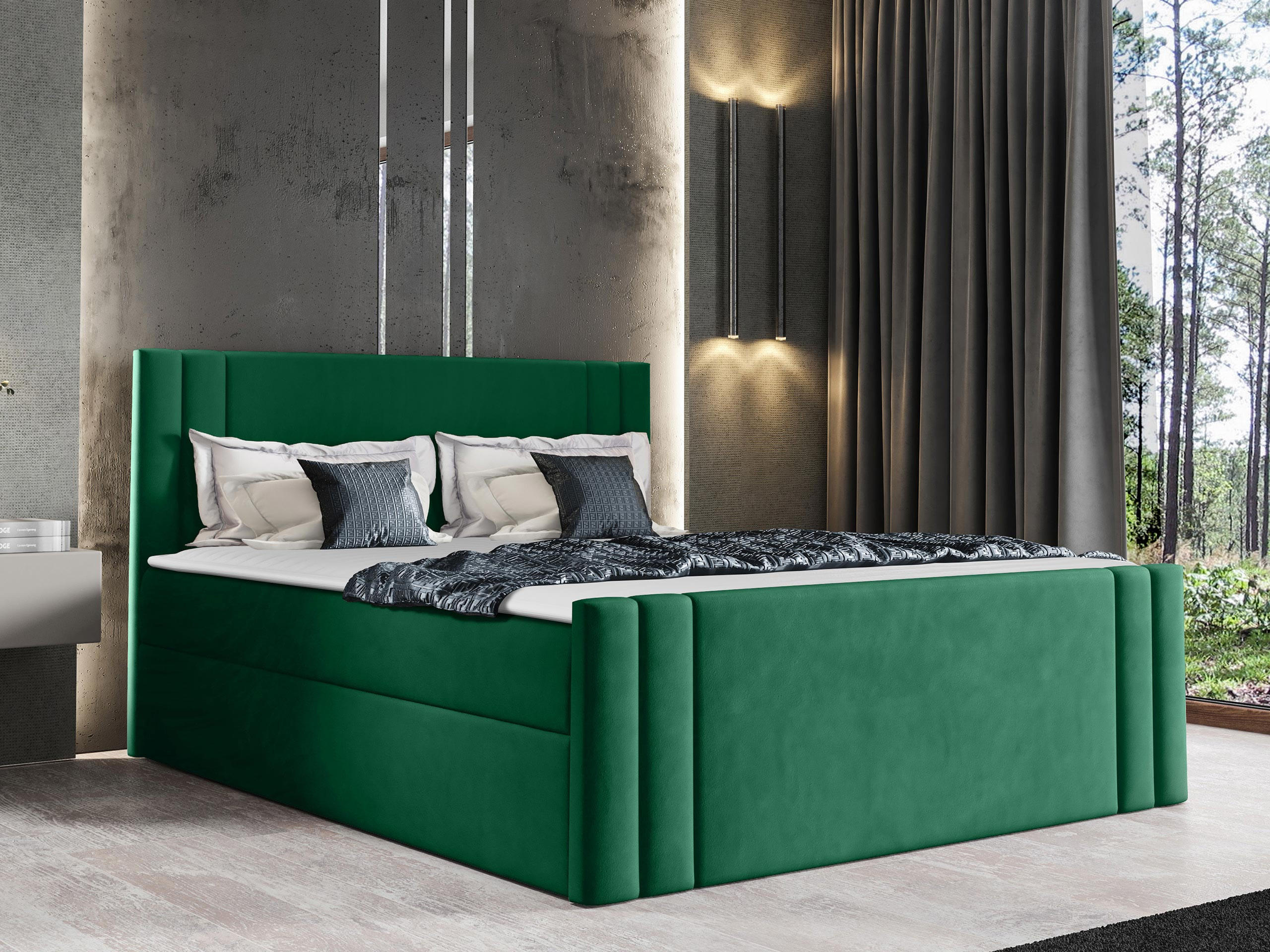 BOXBETT Carmen - Grün, Holz (140/200cm) - MIRJAN24