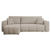 ECKSOFA Furyn - Beige/Schwarz, Holz/Kunststoff (244/145cm) - MIRJAN24