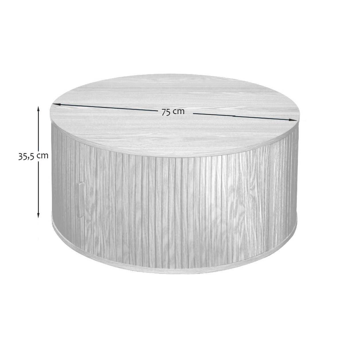 COUCHTISCH mit stauraum - ernest 75/75/35,5 cm - Eschefarben, Holzwerkstoff (75/75/35.5cm) - Calicosy