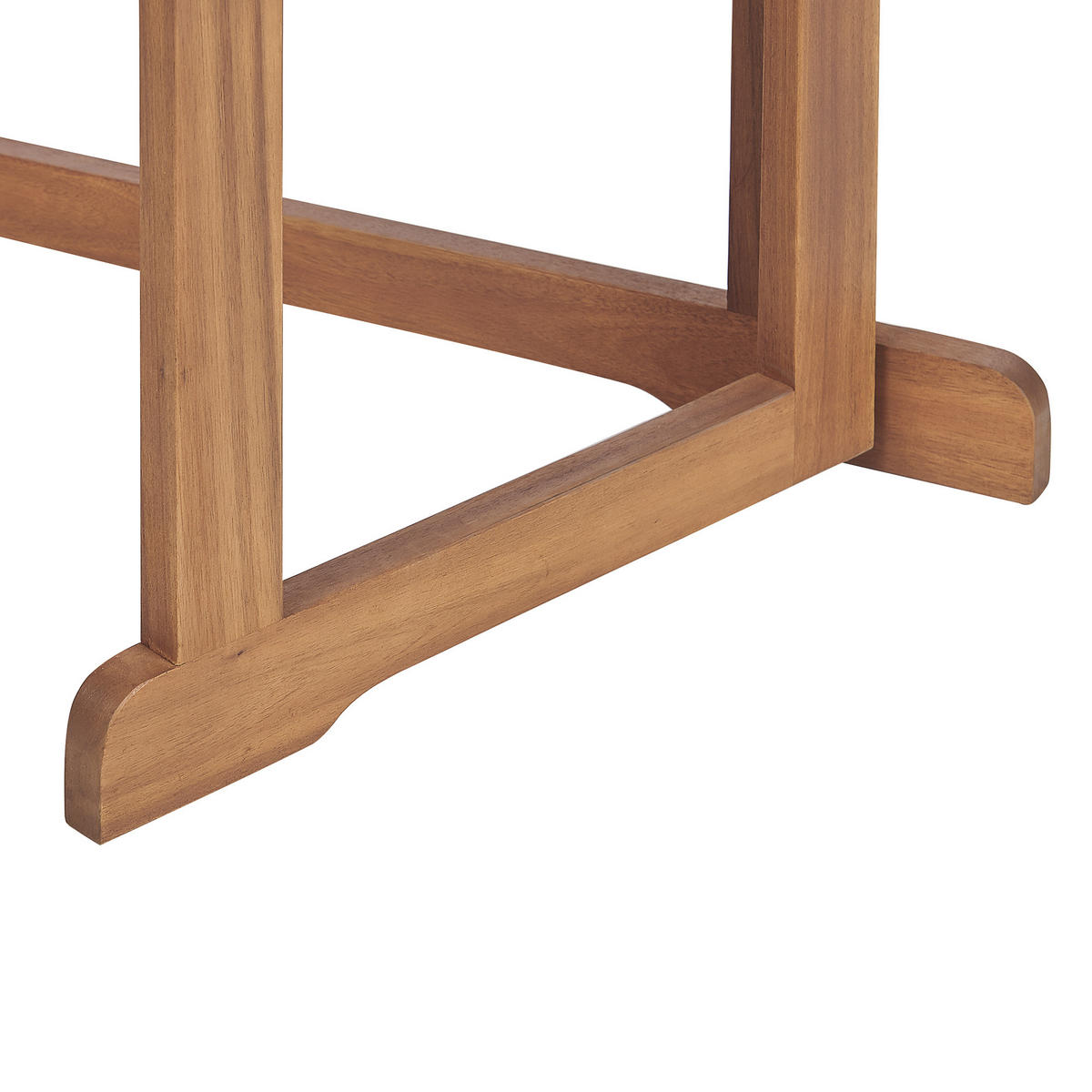 GARTENTISCH 110/47 cm Massivholz Heller Holzfarbton Treia - Hellbraun, Holz (110/74/47cm) - Beliani