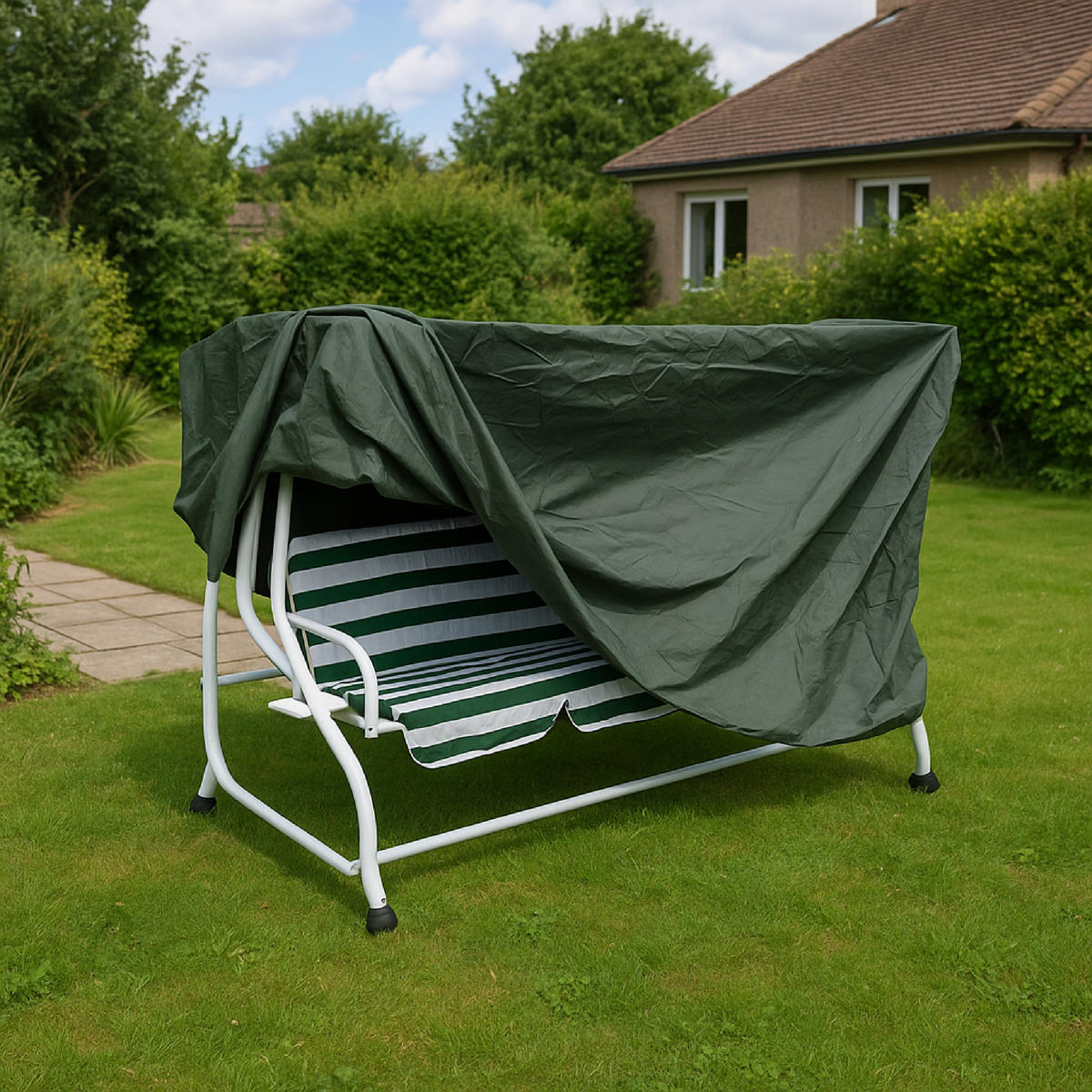 ABDECKHAUBE Littlehampton - Schutzhülle für große 4-sitzer Hollywoodschaukel. BxTxH: 250x150x160 cm - Grau, Kunststoff (250/160/150cm) - TPFGarden