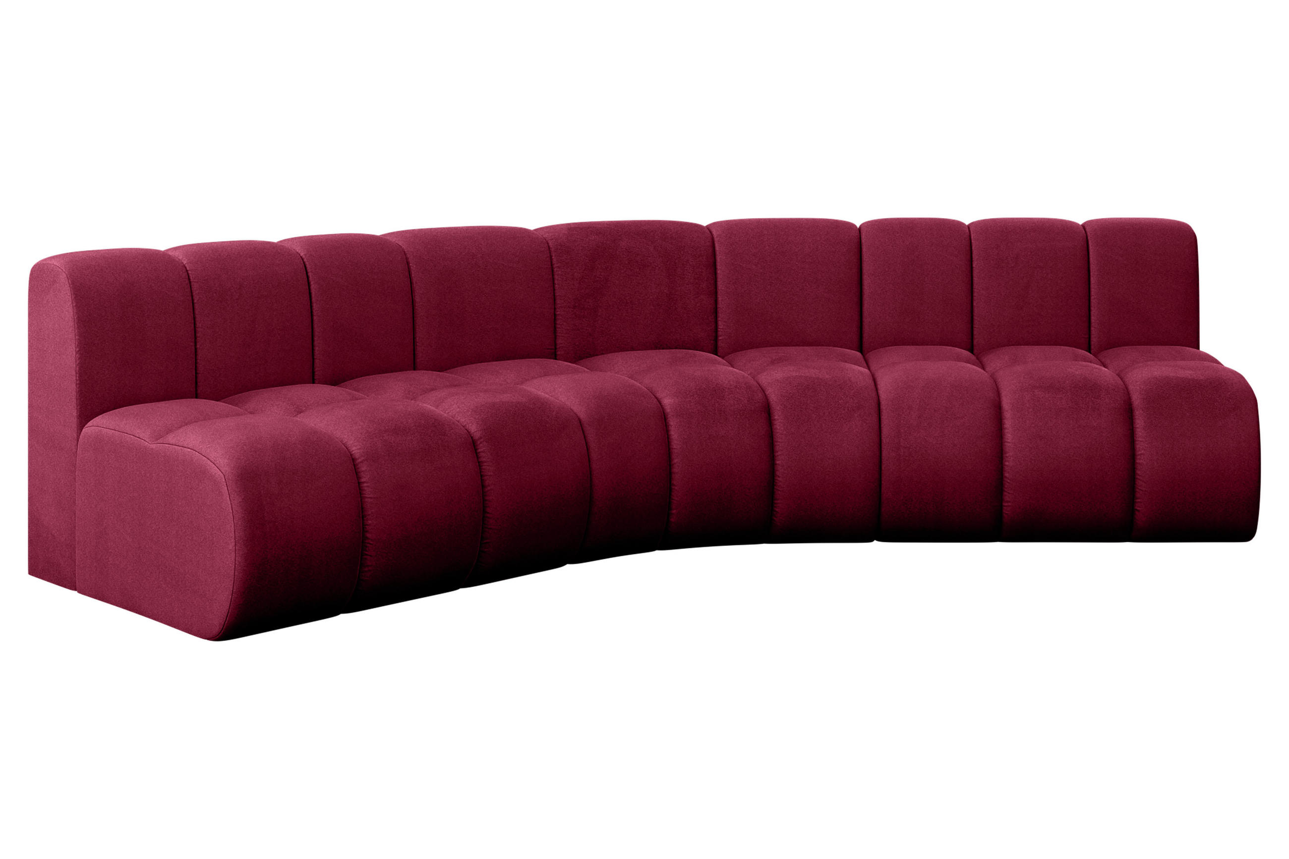 ECKSOFA modulares Sofa Montra-L1 - 290x174x70 cm Bordeauxrot - Bordeaux, Holzwerkstoff/Textil (290/174cm) - ALTDECOR