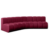 ECKSOFA modulares Sofa Montra-L1 - 290x174x70 cm Bordeauxrot - Bordeaux, Holzwerkstoff/Textil (290/174cm) - ALTDECOR