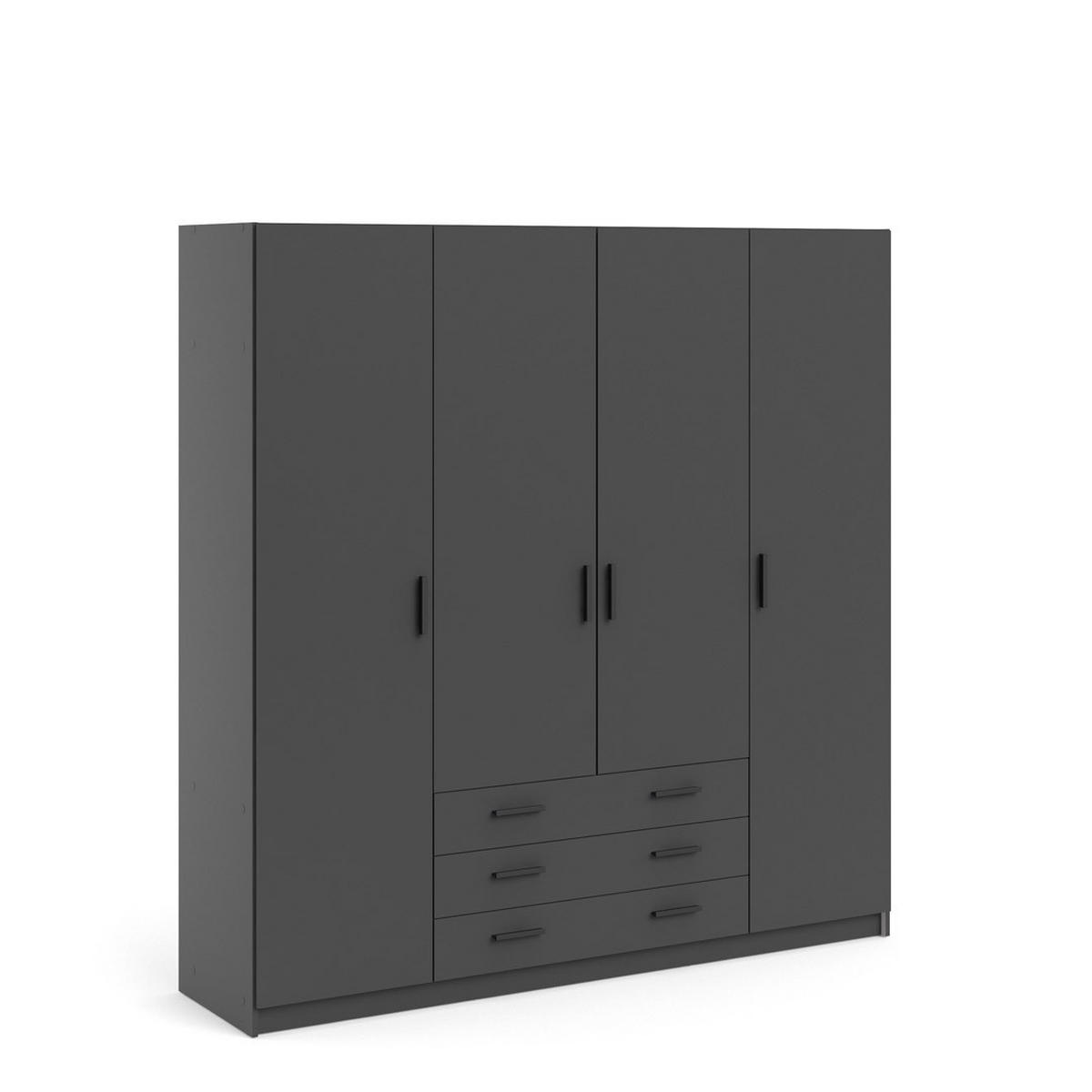 KLEIDERSCHRANK Grau - Grau, Holzwerkstoff (196/201/50cm) - ebuy24