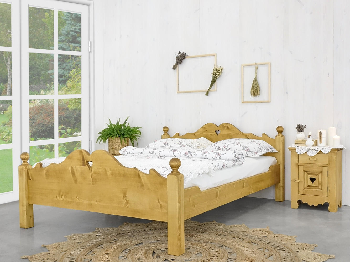 BETT aus Massivholz MEXICANA - Honig, Holz (180/200cm) - Seart