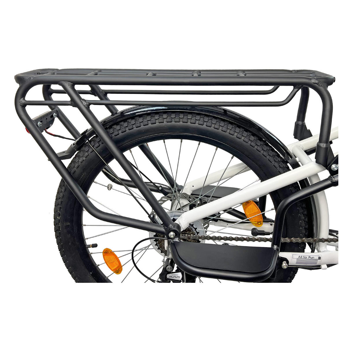 CARGO E-BIKE 24" CARGADO - Weiß, Metall (125cm) - LLOBE