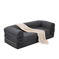 SCHLAFSOFA DE-35181 2-in-1 umwandelbar Grau - Grau, Textil (78/65/190cm) - ComfortXL