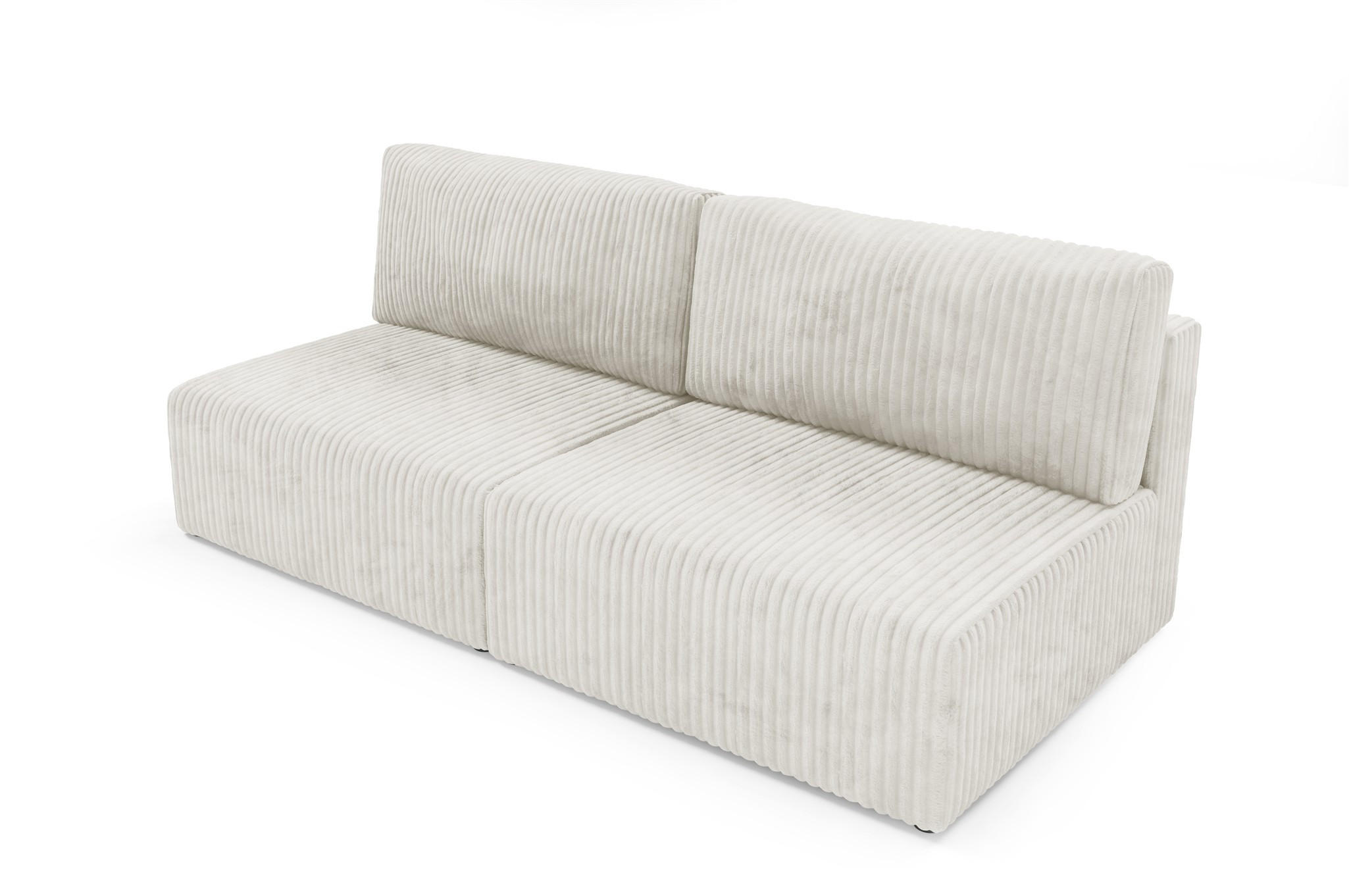 SCHLAFSOFA Natalia Xs - Creme, Holzwerkstoff/Textil (216/85/105cm) - Fun Möbel