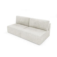SCHLAFSOFA Natalia Xs - Creme, Holzwerkstoff/Textil (216/85/105cm) - Fun Möbel